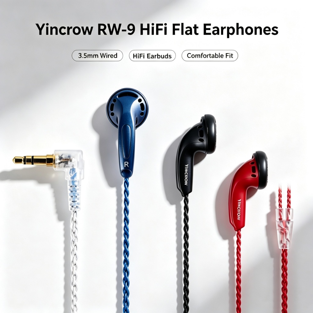 Audiophile Headphone Wired - Fone de Ouvido Yincrow RW-9 HIFI