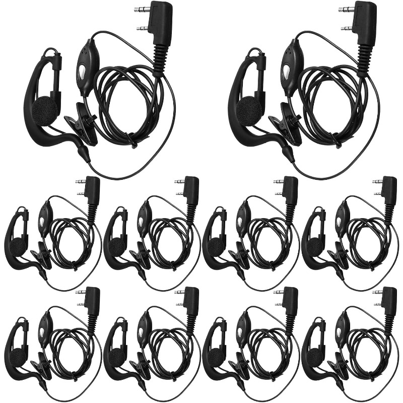 10 Fones de Ouvido Walkie Talk - Wired Earphone Mic avaliação e preço